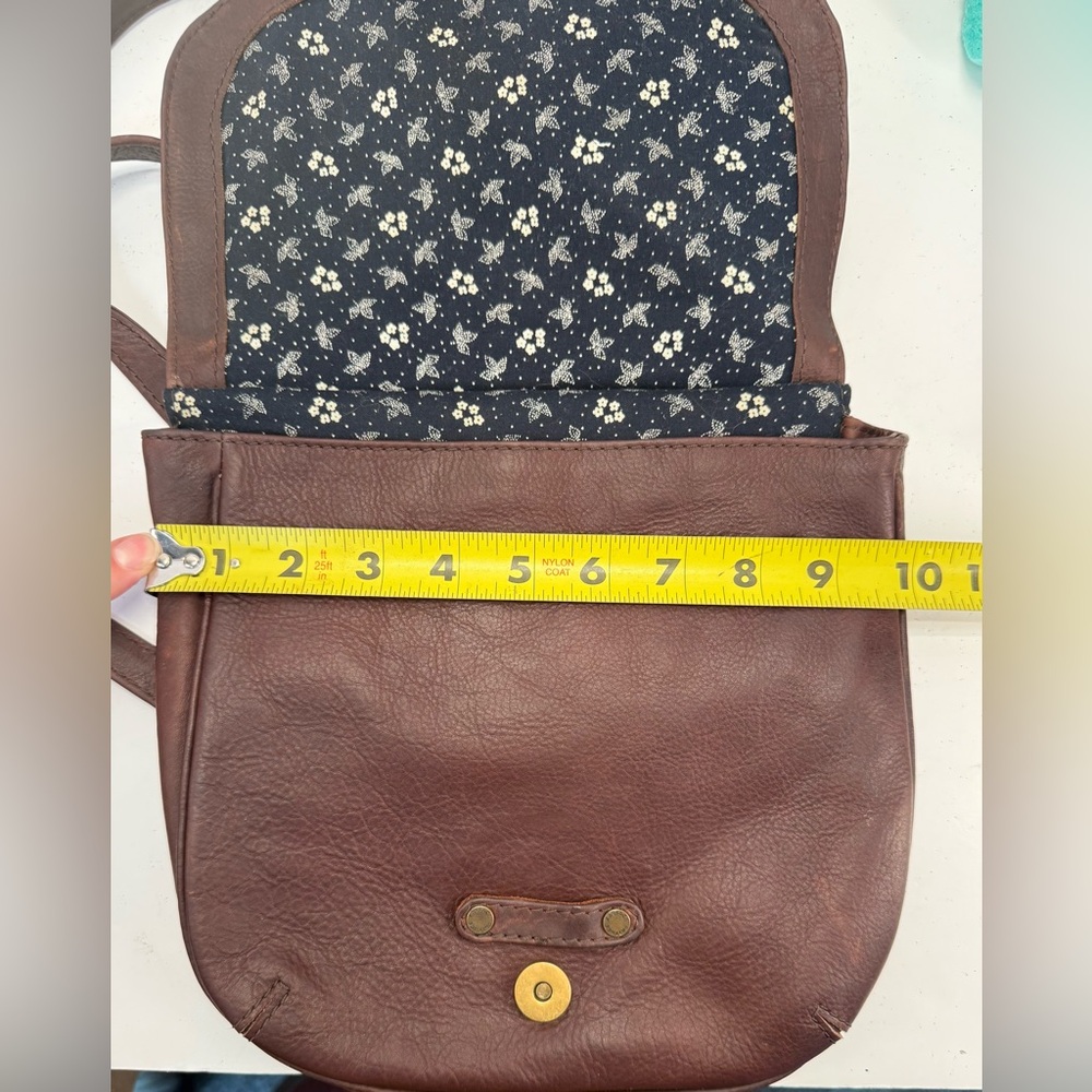 Fat Face Anna Chocolate Brown oiled Leather crossbody satchel  Bag - Picture 11 of 15